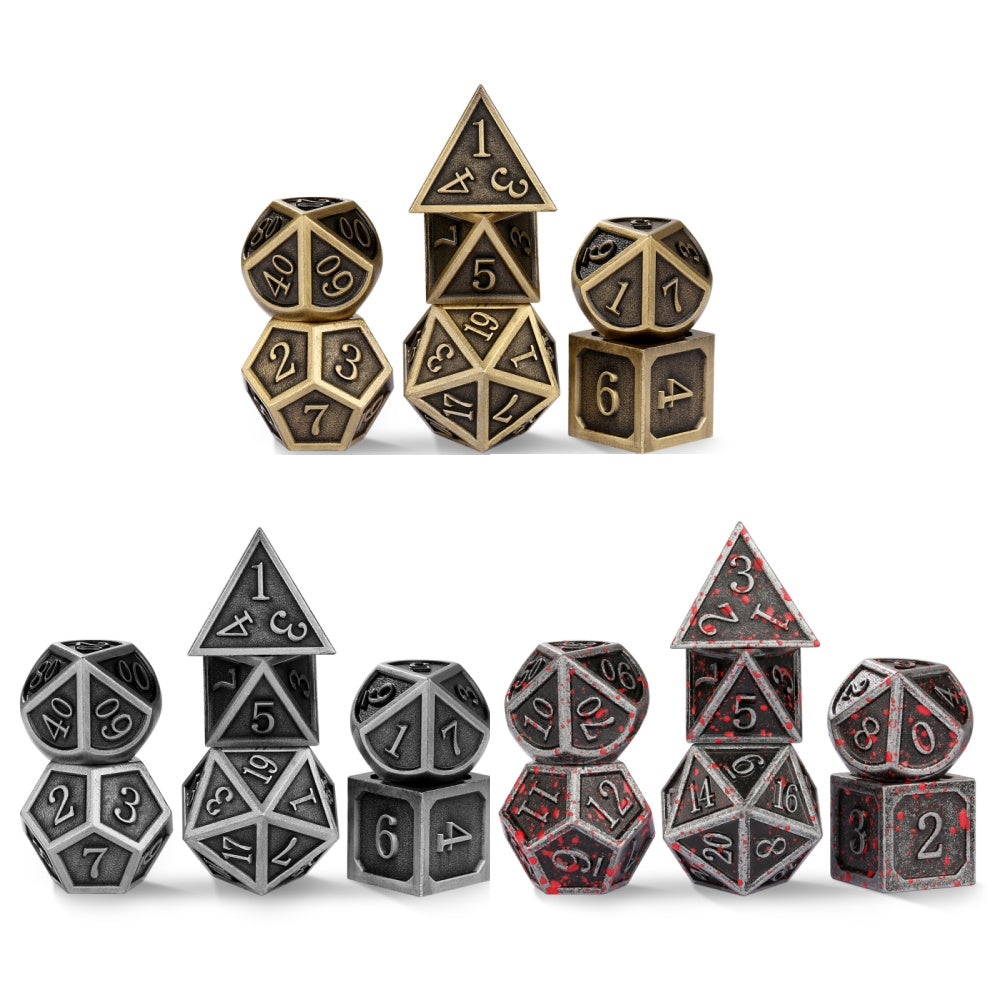 DIEACE D&D Solid Metal Dice Set