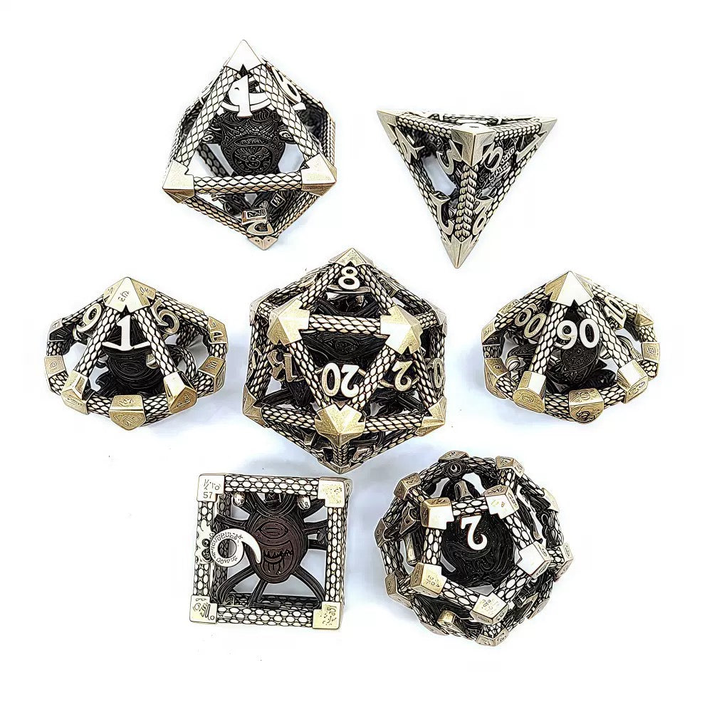 DIEACE D&D One-Eyed Monster Hollow Metal Dice