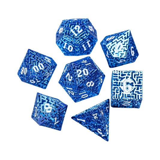 DIEACE D&D Maze Hollow Metal Dice