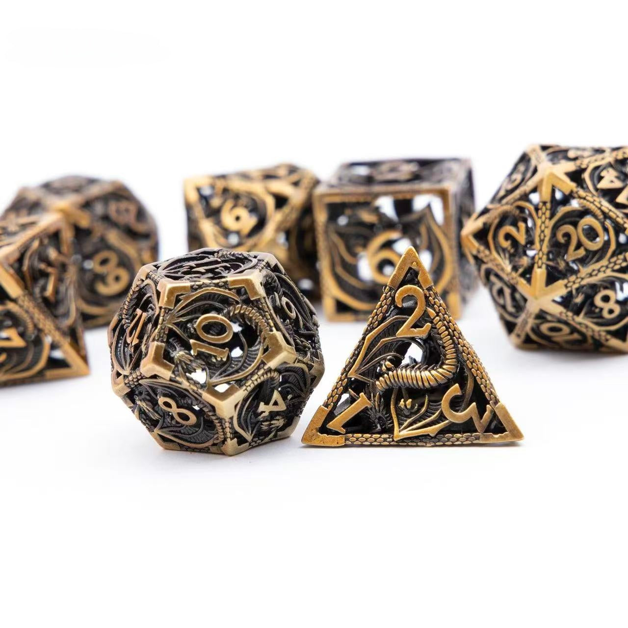 DIEACE D&D Dragon Hollow Metal Dice