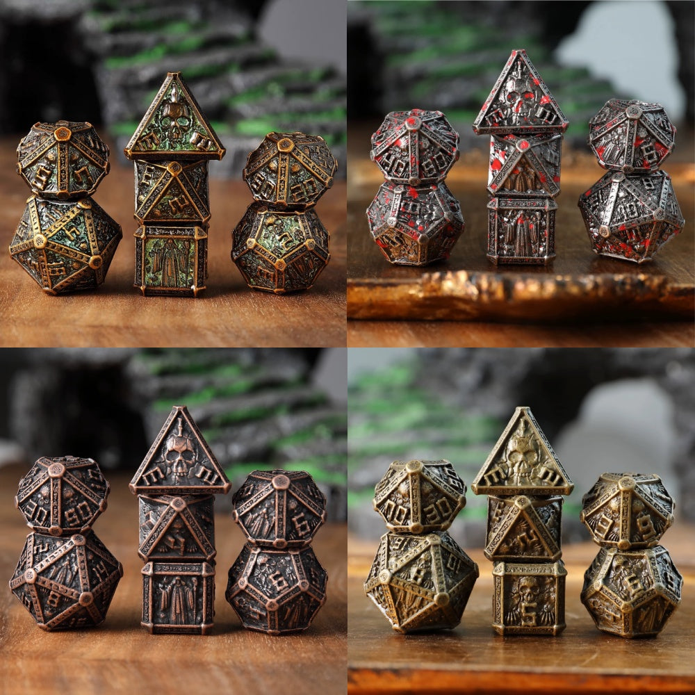 DIEACE D&D Wizard Solid Metal Dice