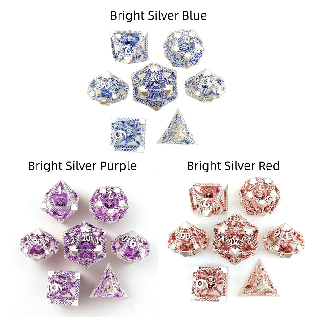 DIEACE D&D One-Eyed Monster Hollow Metal Dice