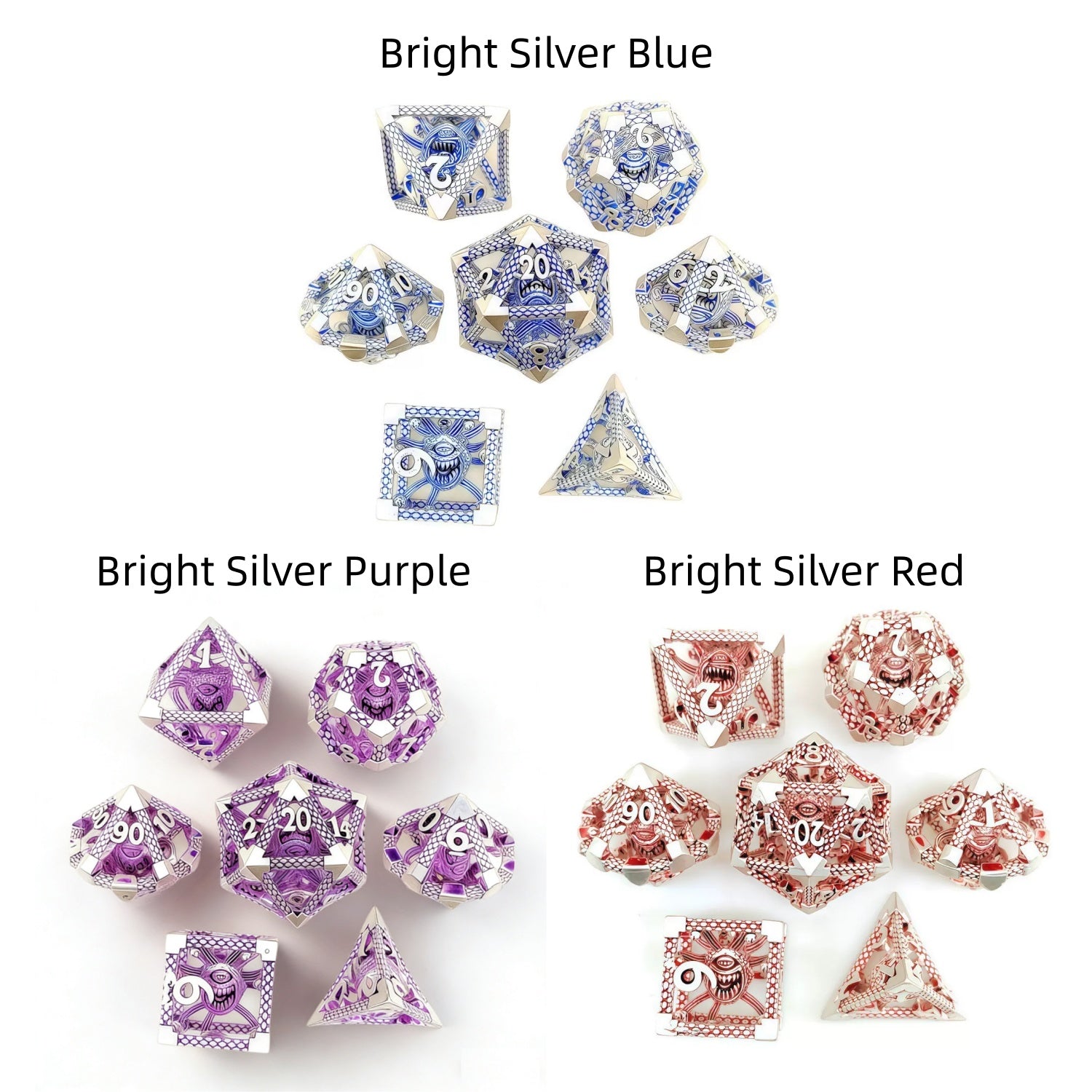 DIEACE D&D One-Eyed Monster Hollow Metal Dice