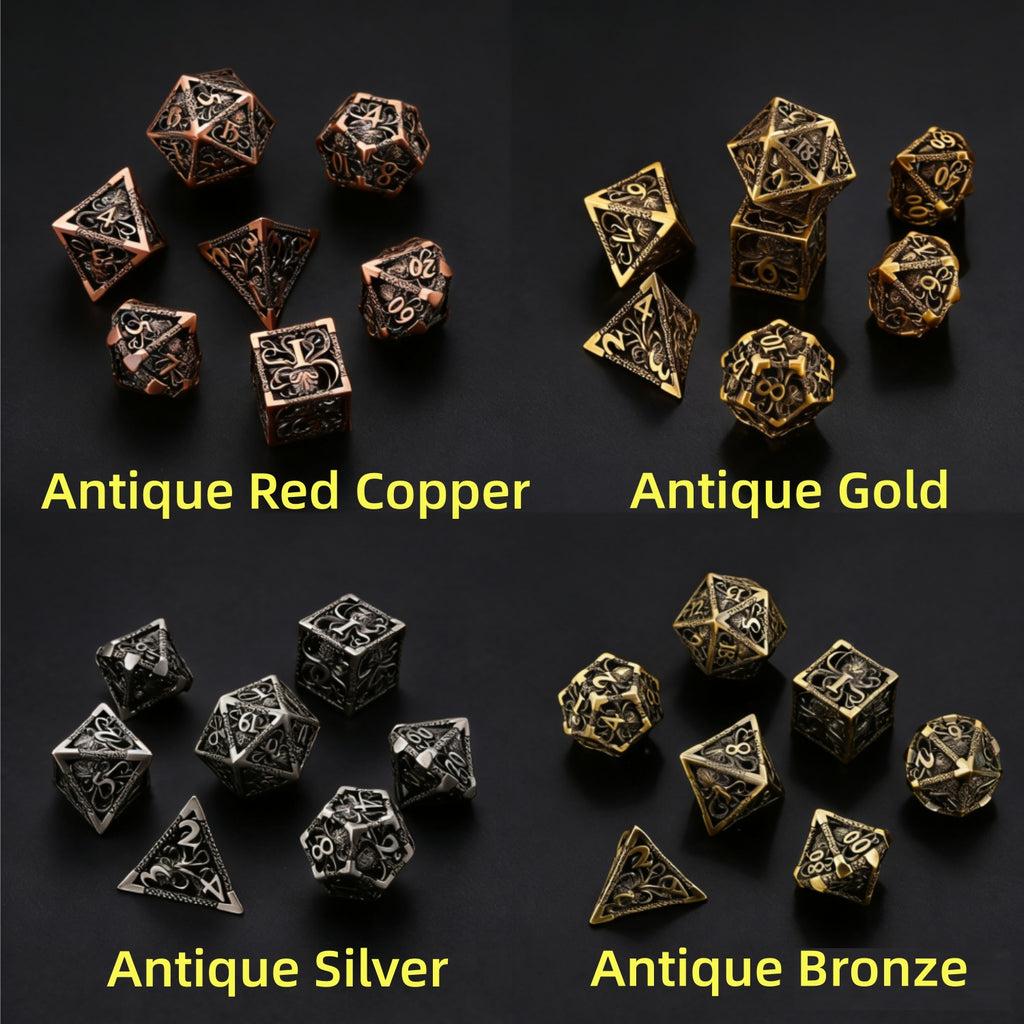 DIEACE C&C Octopus Hollow Metal Dice Set