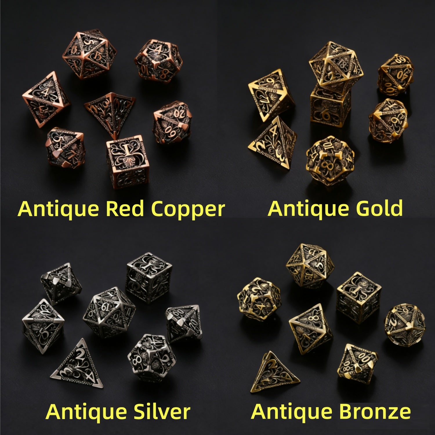 DIEACE C&C Octopus Hollow Metal Dice Set
