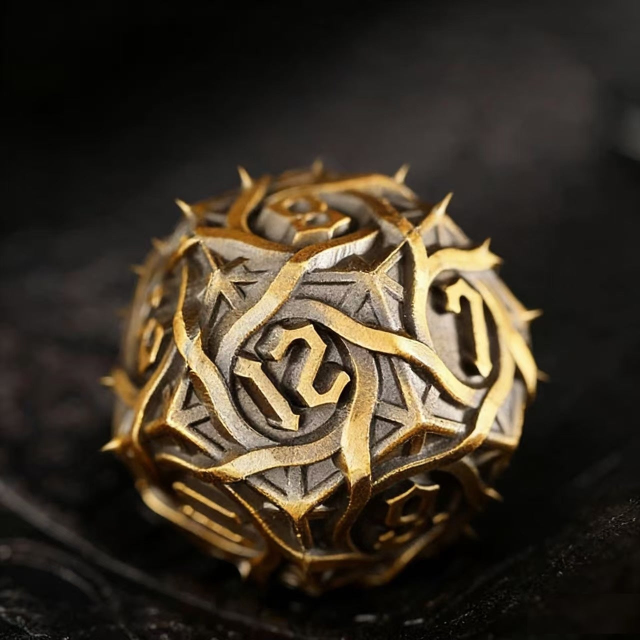 DIEACE D&D Thorn Solid Metal Dice