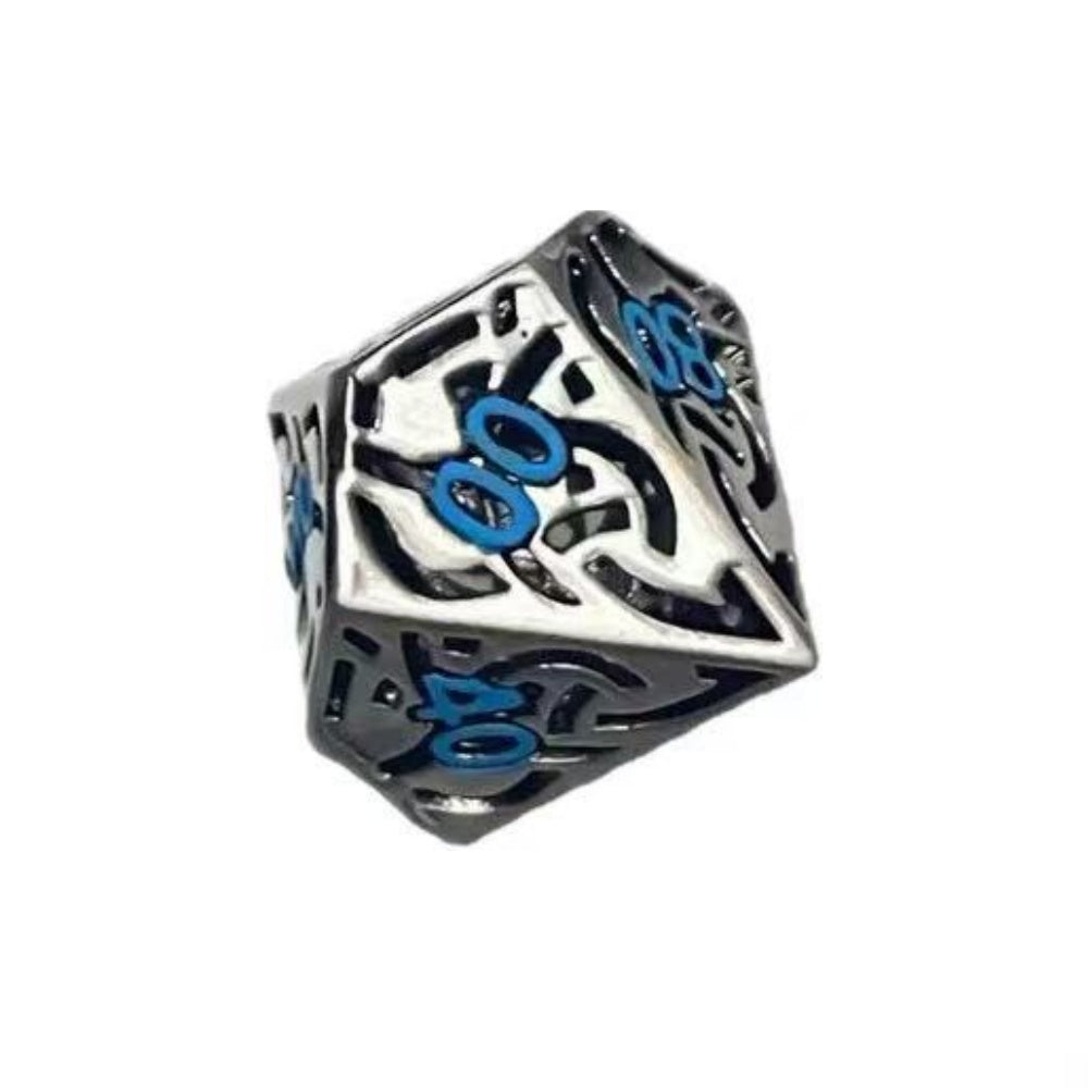 DIEACE D&D Patterned Hollow Metal Dice