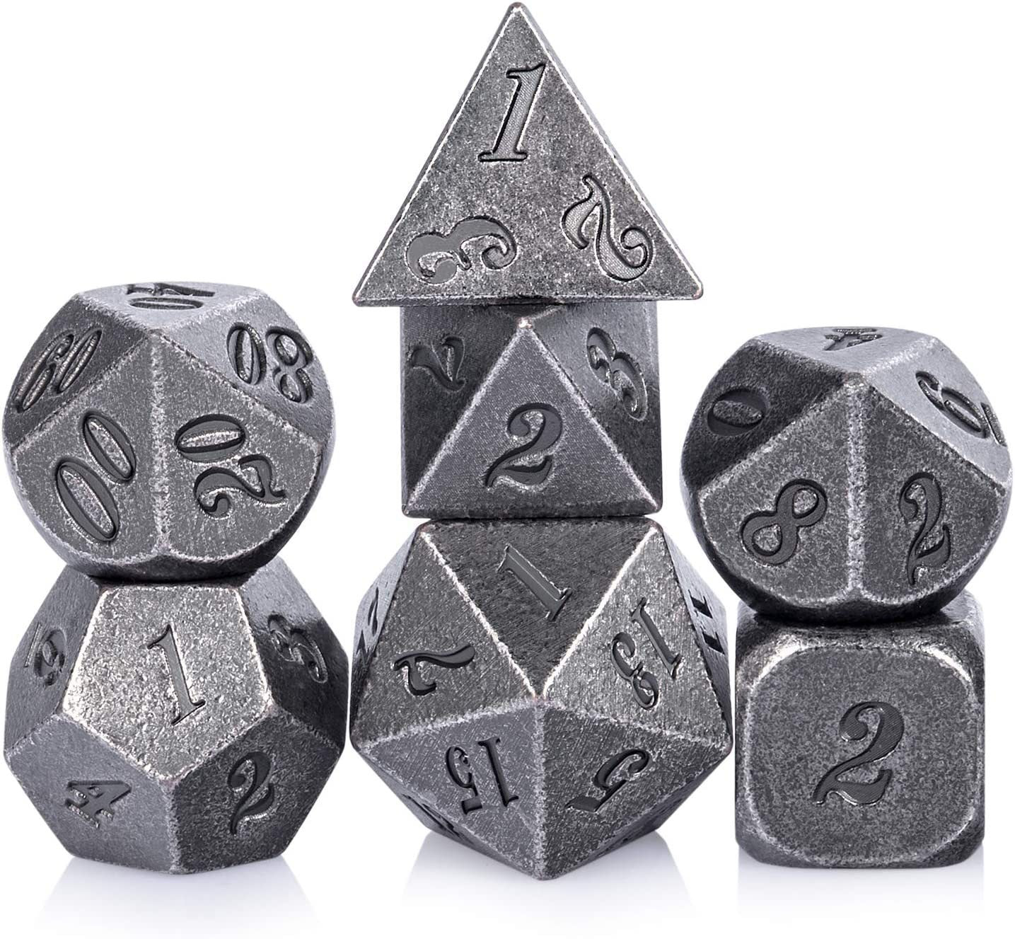 DIEACE D&D Vintage Solid Metal Dice