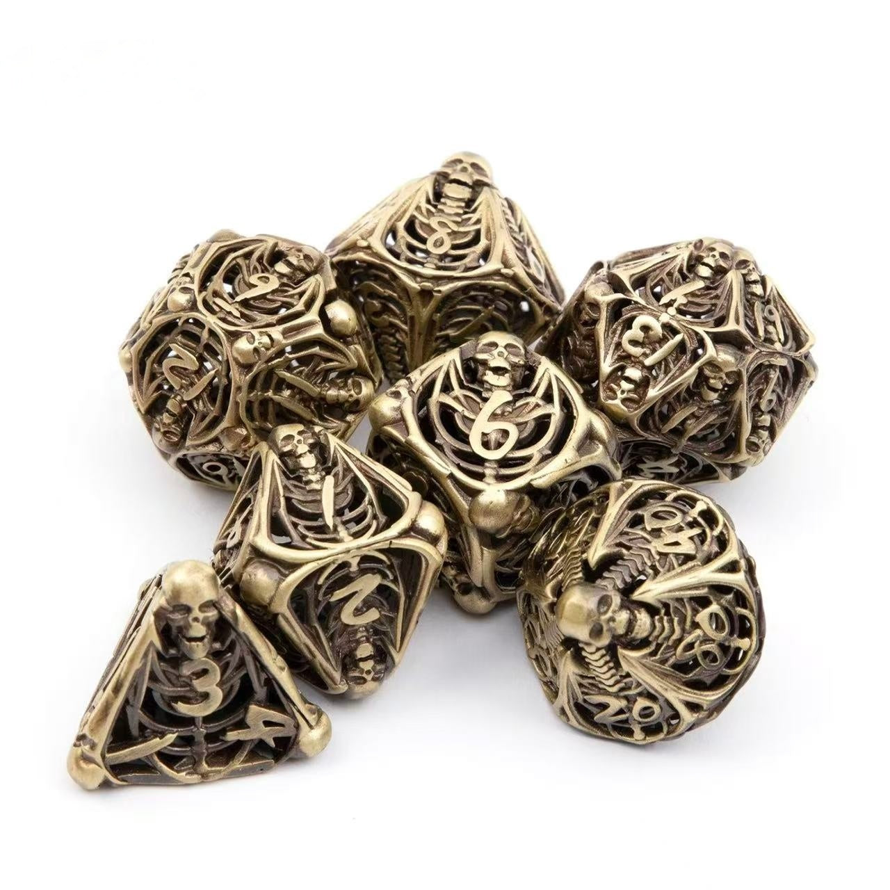 DIEACE D&D Skull Hollow Metal Dice