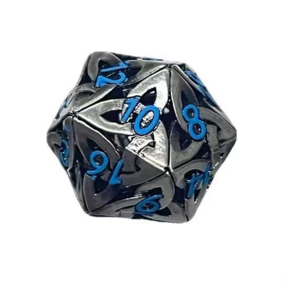 DIEACE D&D Patterned Hollow Metal Dice