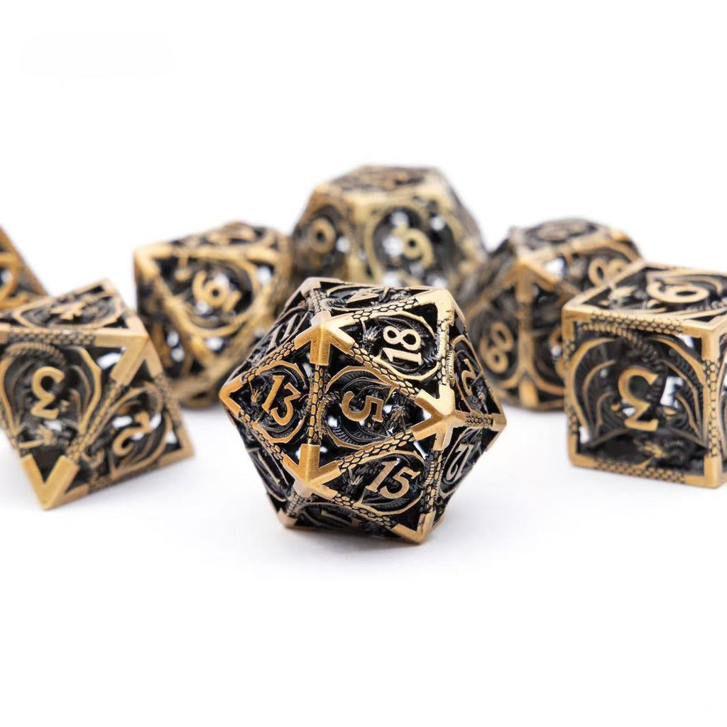 DIEACE D&D Dragon Hollow Metal Dice