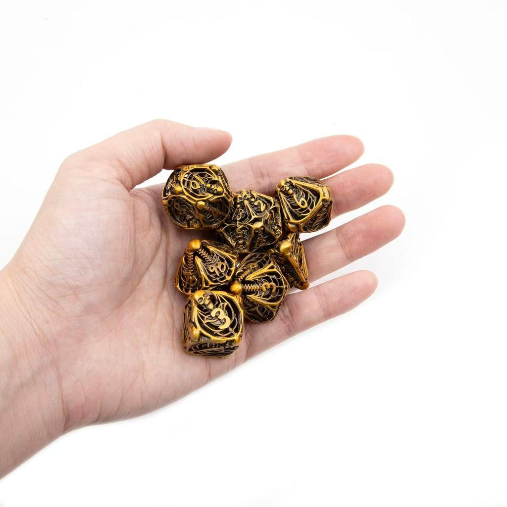 DIEACE D&D Skull Hollow Metal Dice