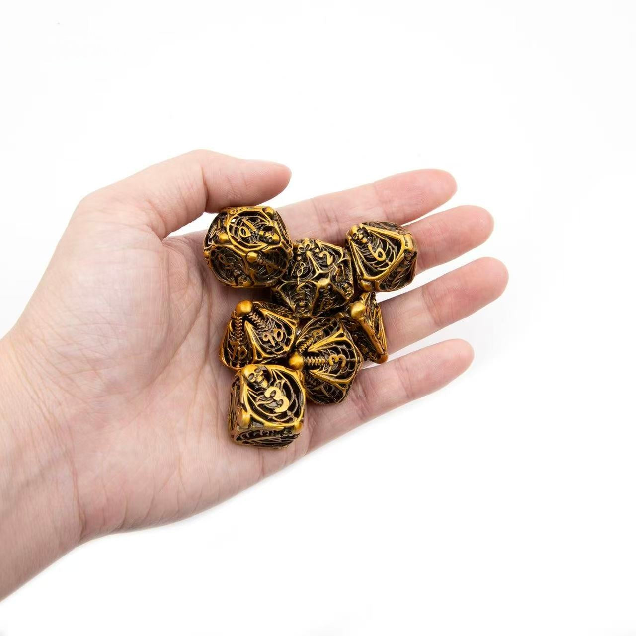 DIEACE D&D Skull Hollow Metal Dice