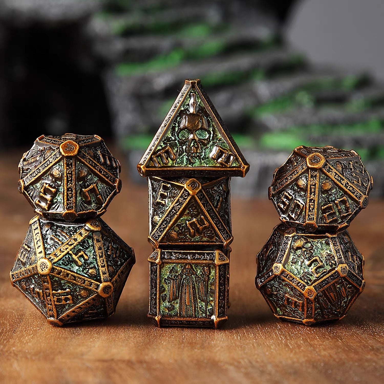 DIEACE D&D Wizard Solid Metal Dice