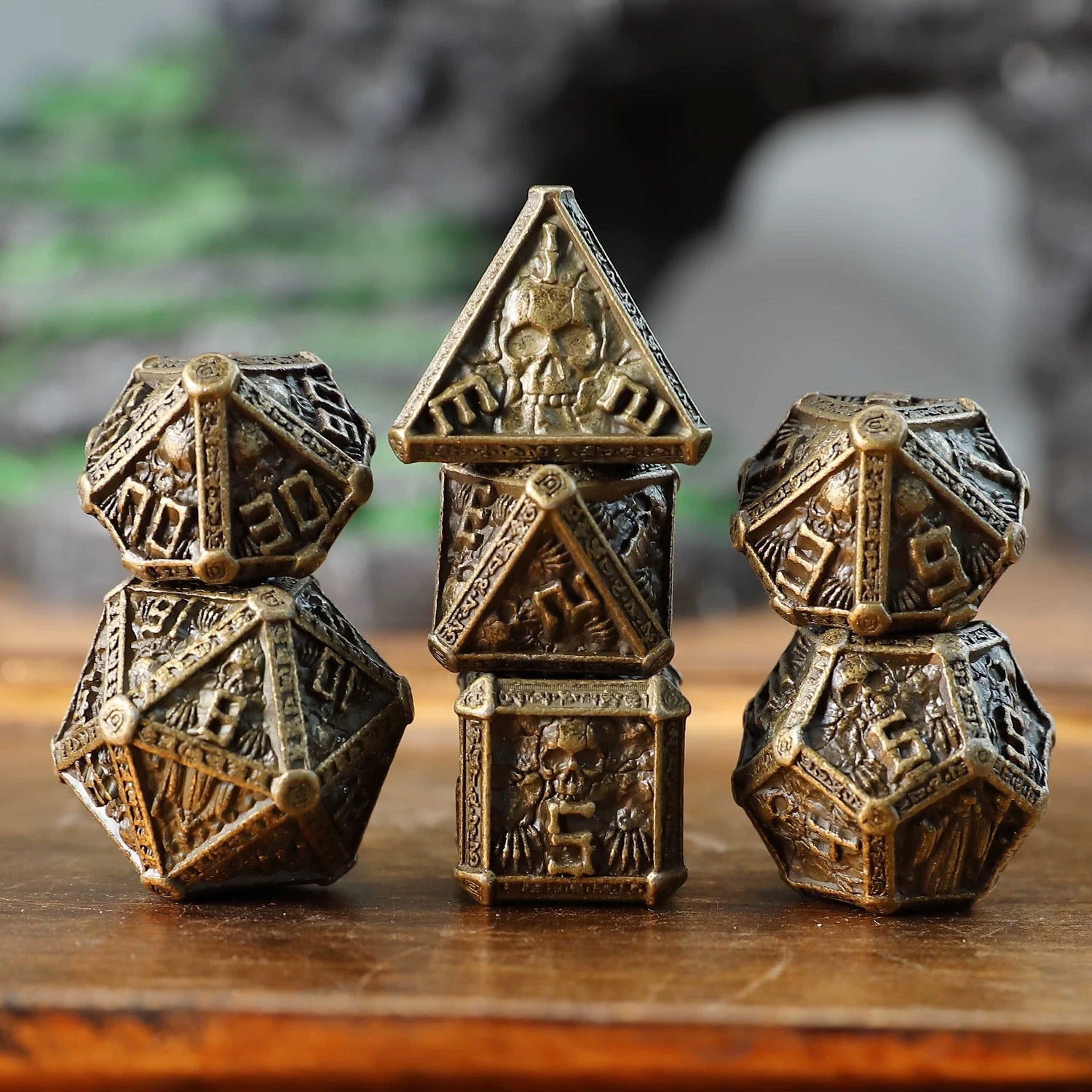 DIEACE D&D Wizard Solid Metal Dice