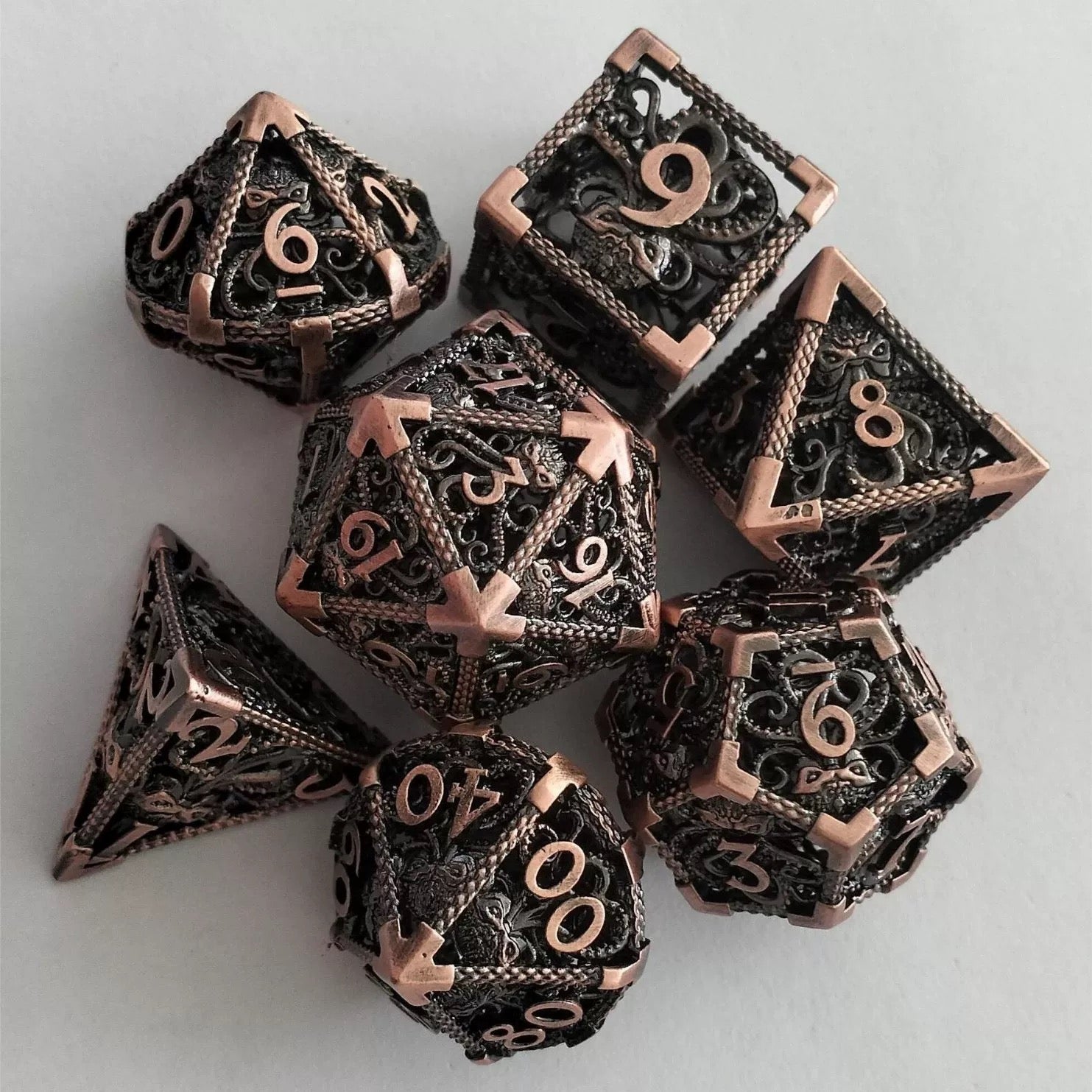 DIEACE C&C Octopus Hollow Metal Dice Set