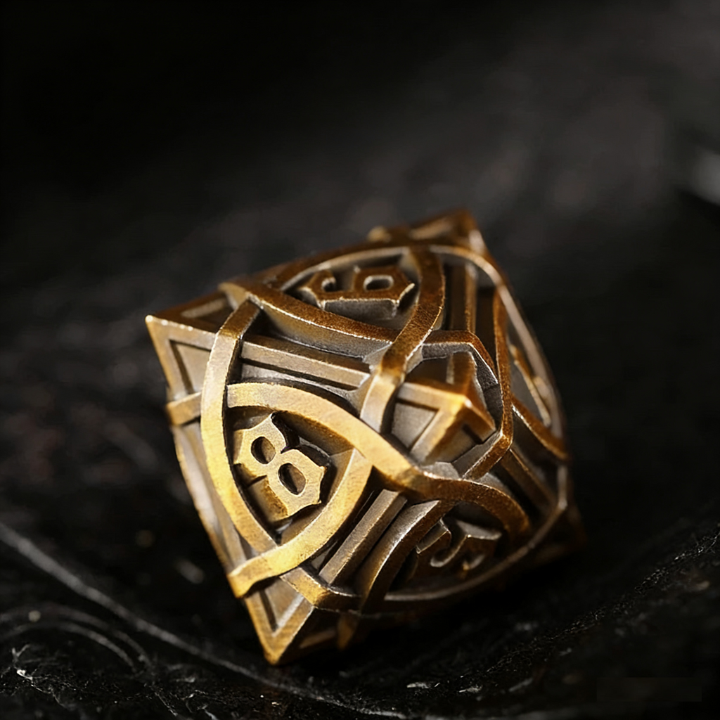 DIEACE D&D Thorn Solid Metal Dice