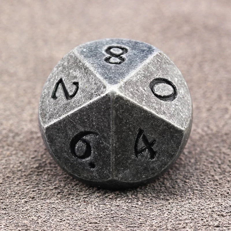 DIEACE D&D Vintage Solid Metal Dice
