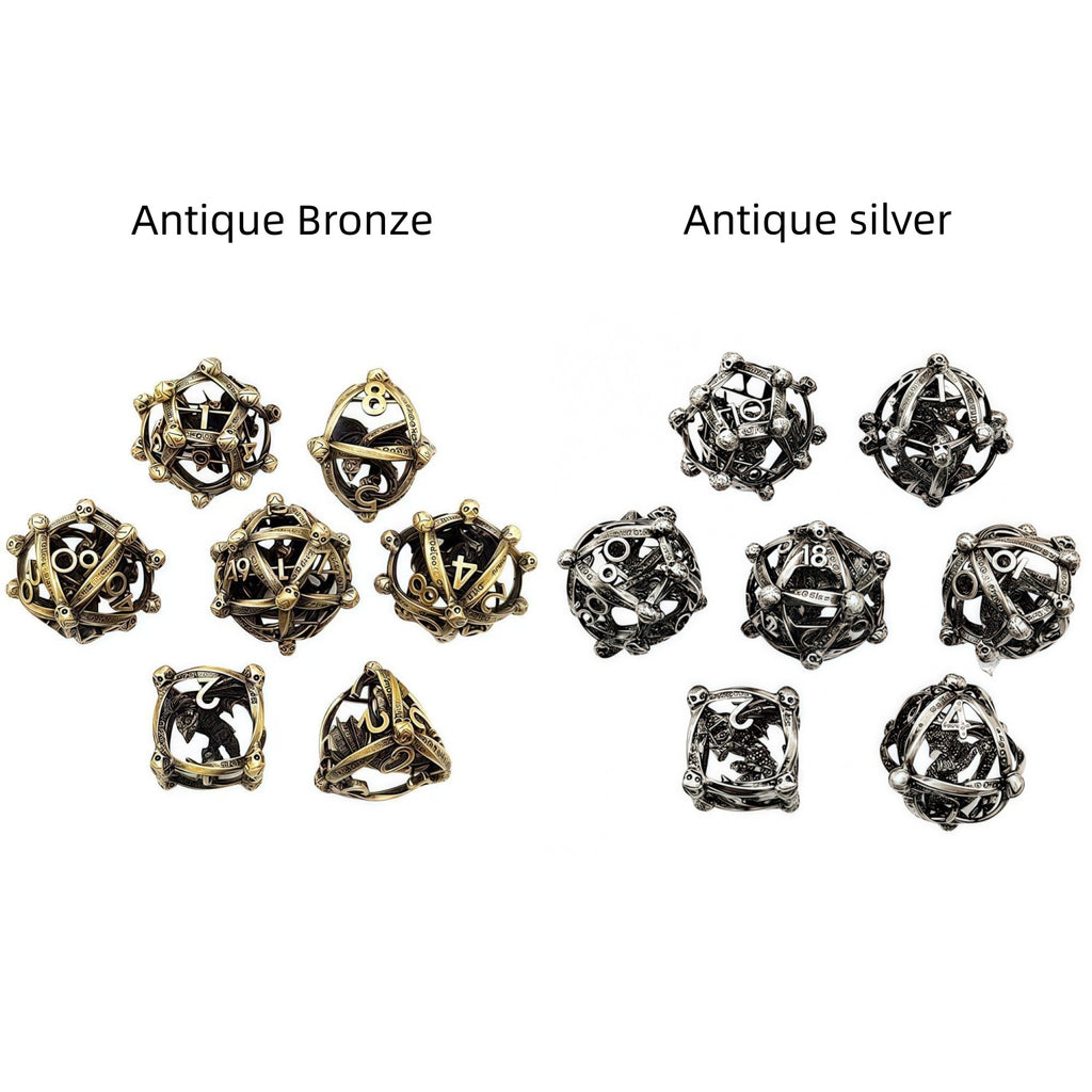 DIEACE D&D Snake Totem Hollow Metal Dice