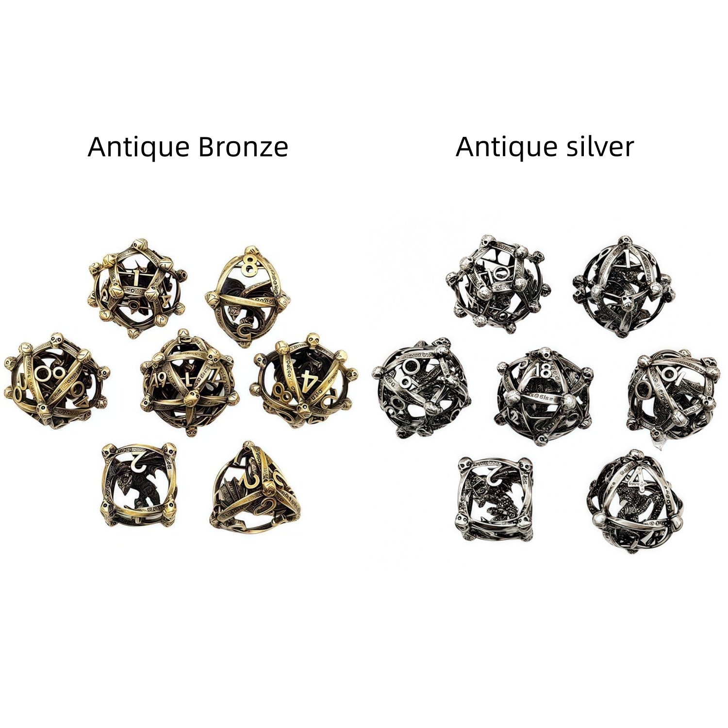 DIEACE D&D Snake Totem Hollow Metal Dice