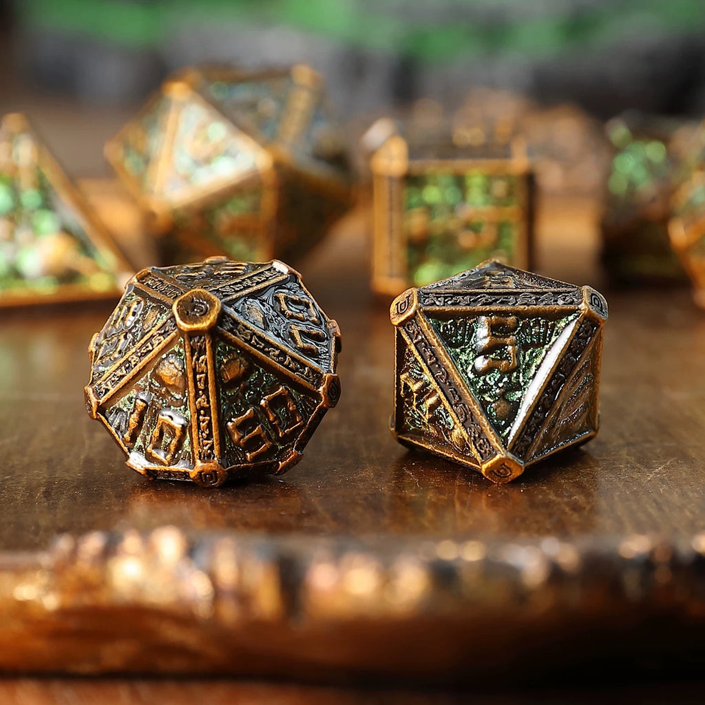 DIEACE D&D Wizard Solid Metal Dice