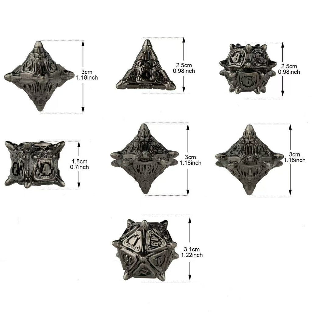 DIEACE D&D Demon Lord Hollow Metal Dice