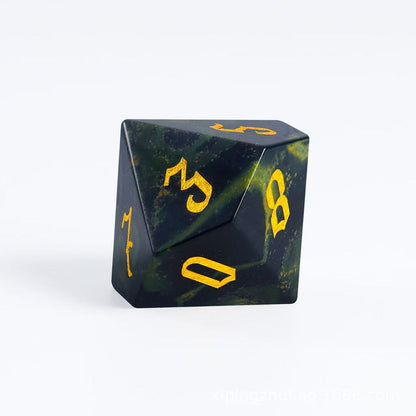DIEACE D&D Sparrow Stone Gemstone Engraved Dice Set