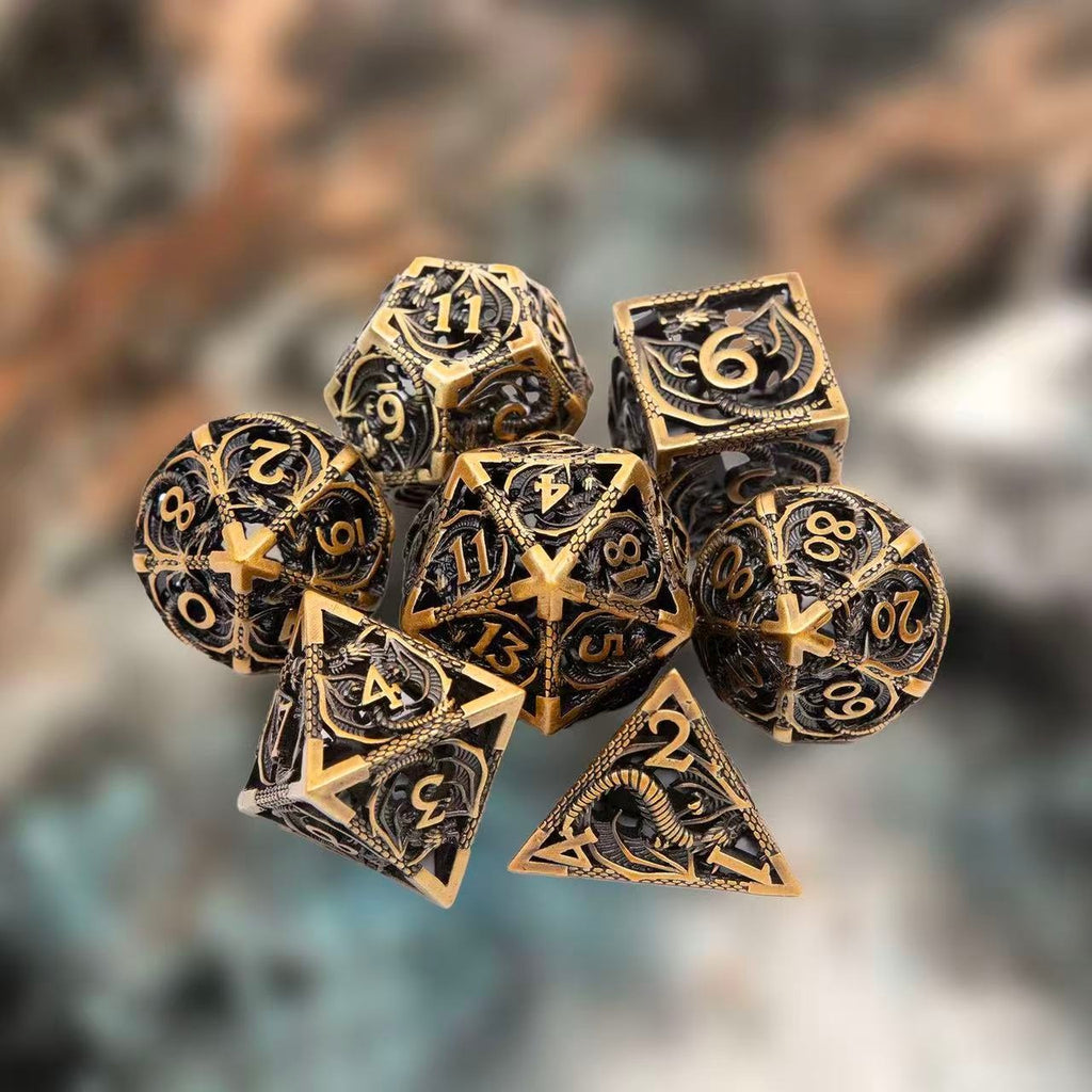 DIEACE D&D Dragon Hollow Metal Dice