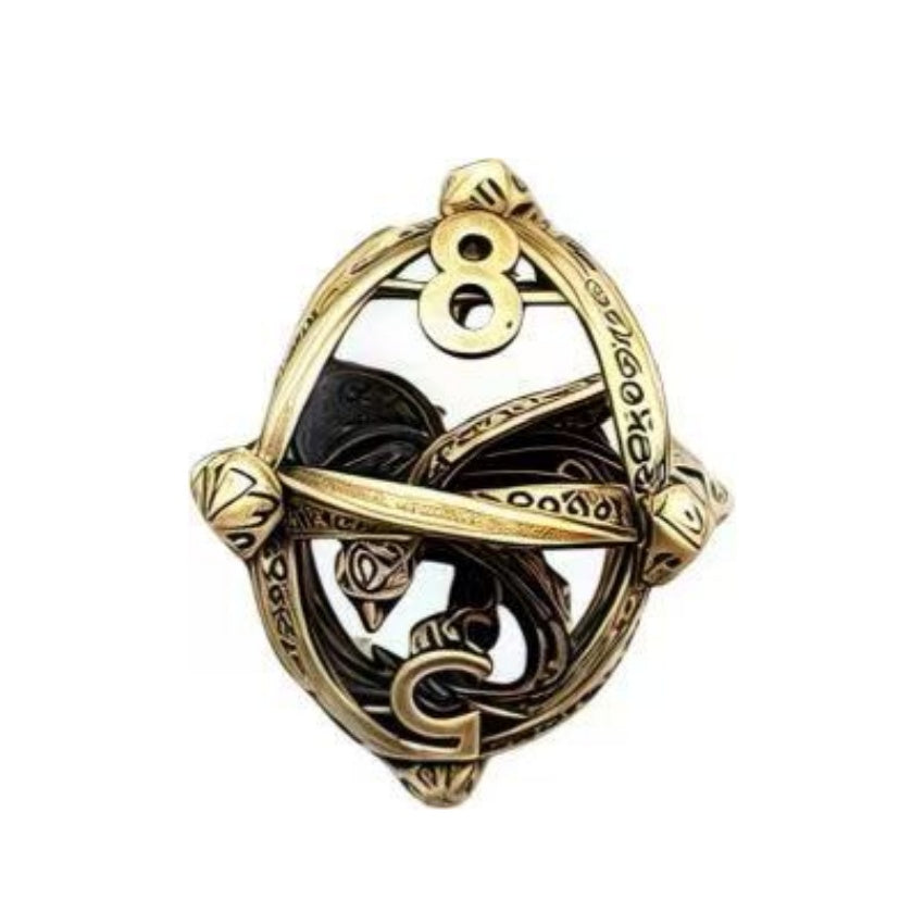 DIEACE D&D 3D Dragon Hollow Metal Dice