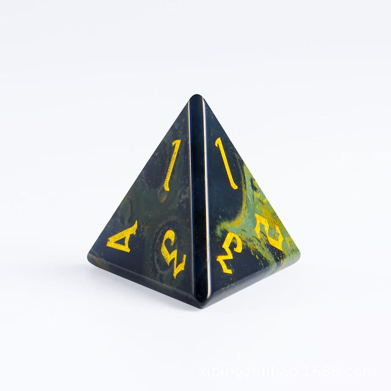 DIEACE D&D Sparrow Stone Gemstone Engraved Dice Set