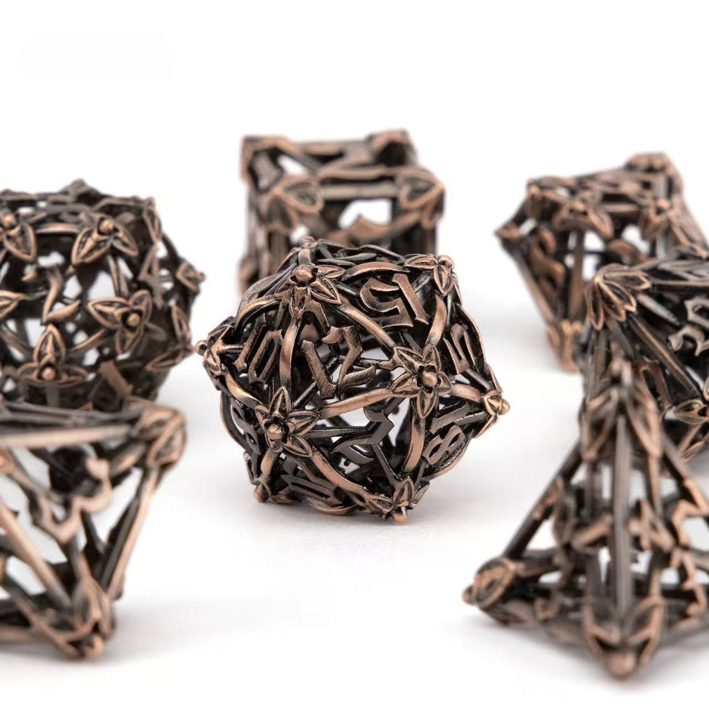 DIEACE D&D Ornate Hollow Metal Dice Set