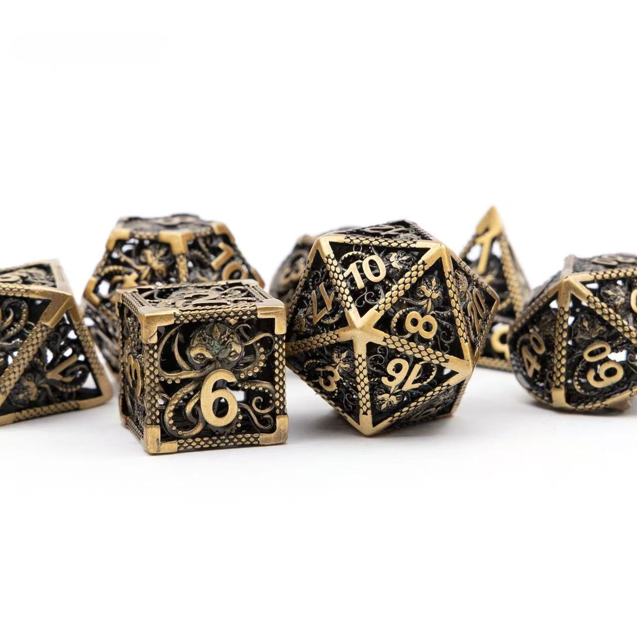 DIEACE C&C Octopus Hollow Metal Dice Set