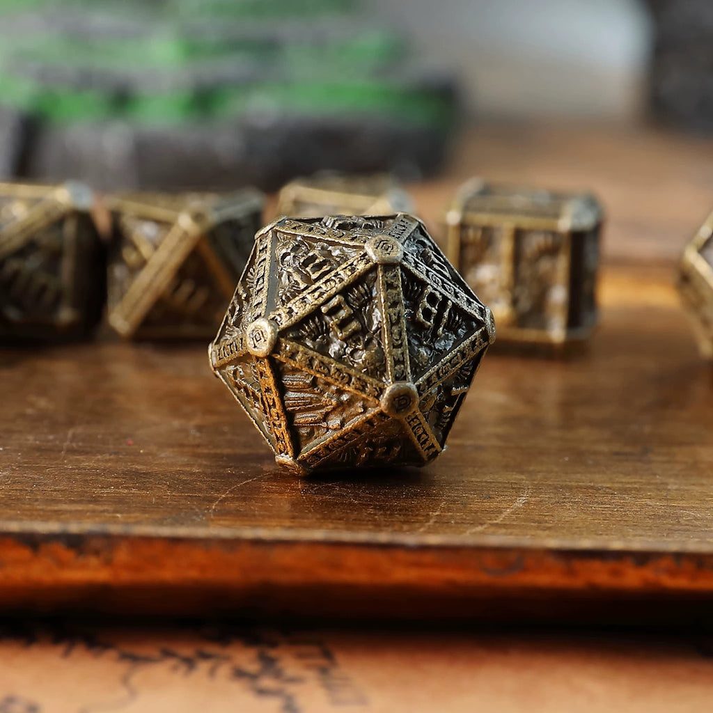 DIEACE D&D Wizard Solid Metal Dice