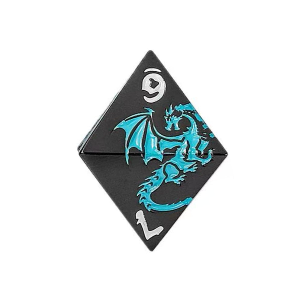 DIEACE D&D Colorful Flying Dragon Metal Dice Set