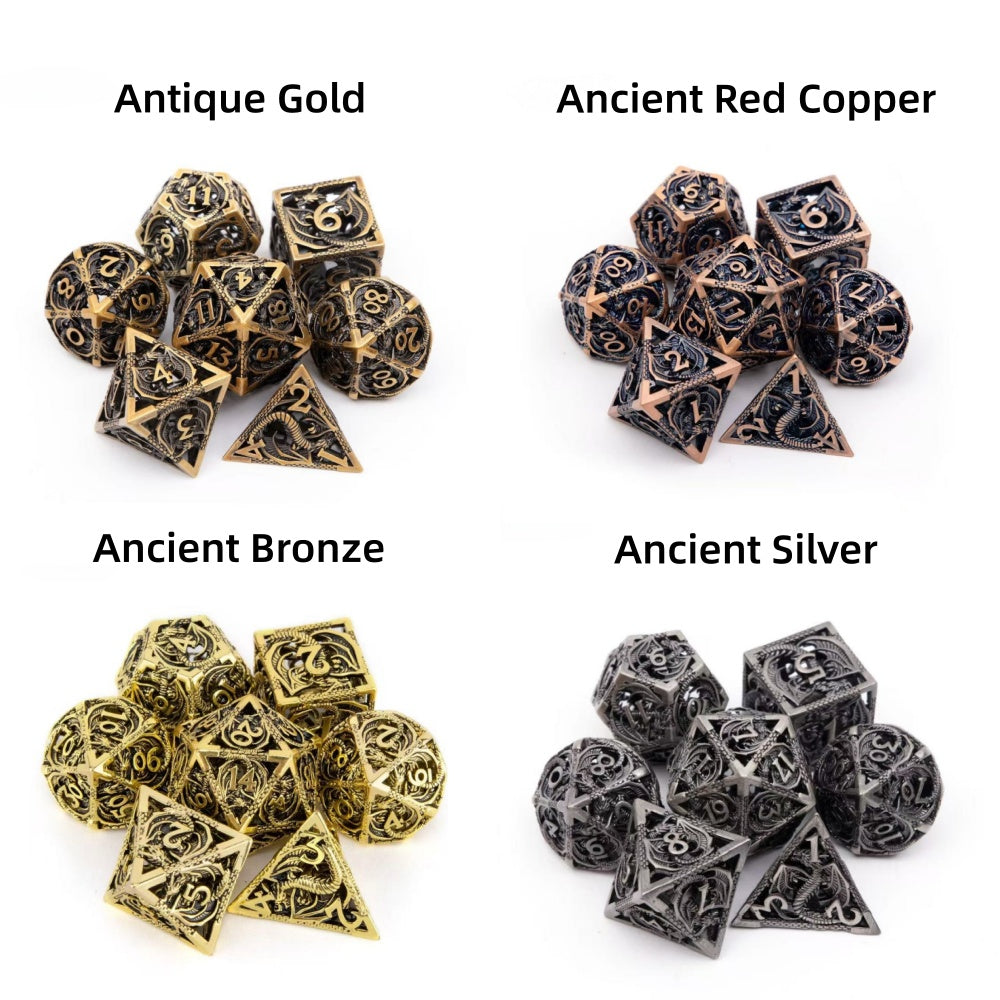 DIEACE D&D Dragon Hollow Metal Dice
