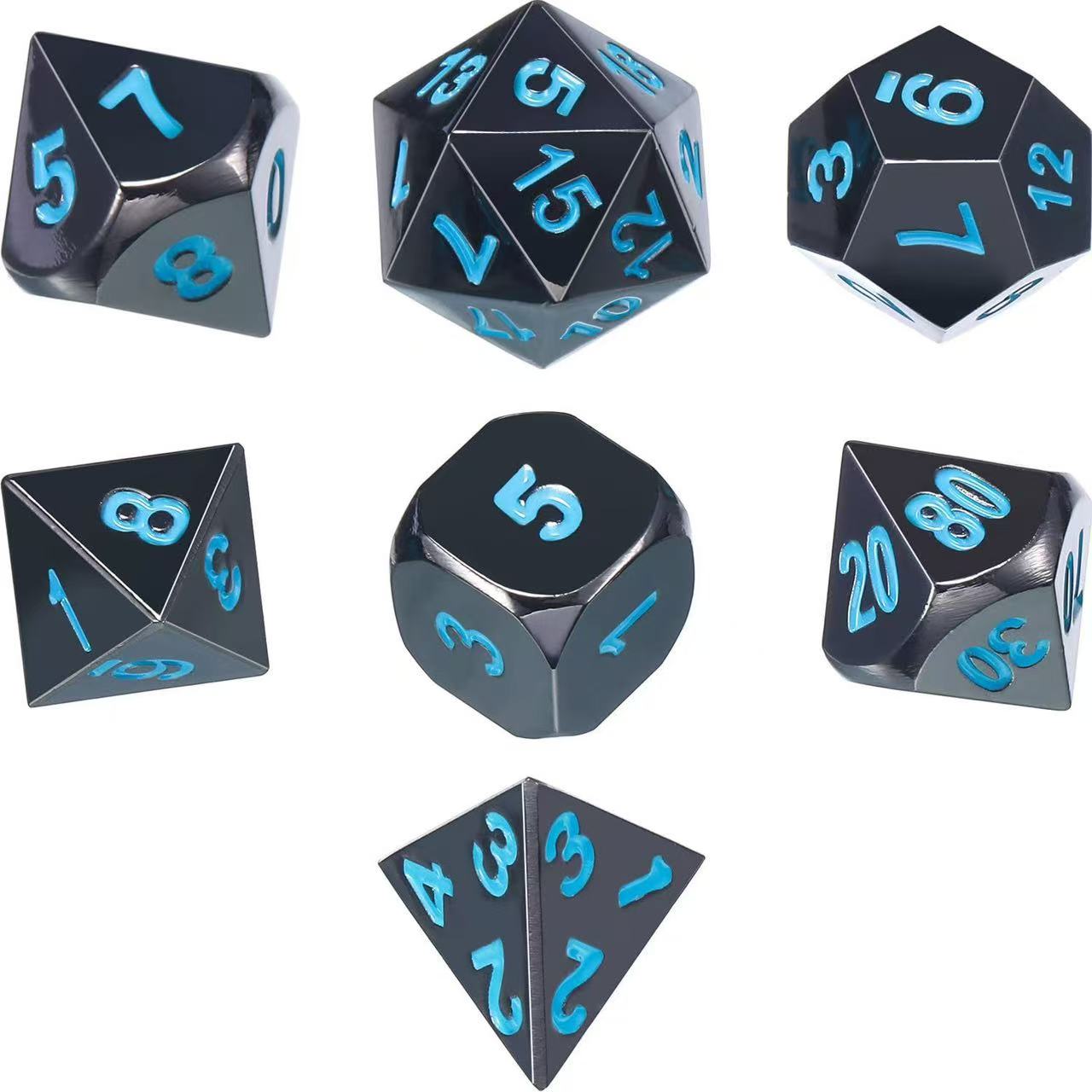 DIEACE D&D Vintage Solid Metal Dice