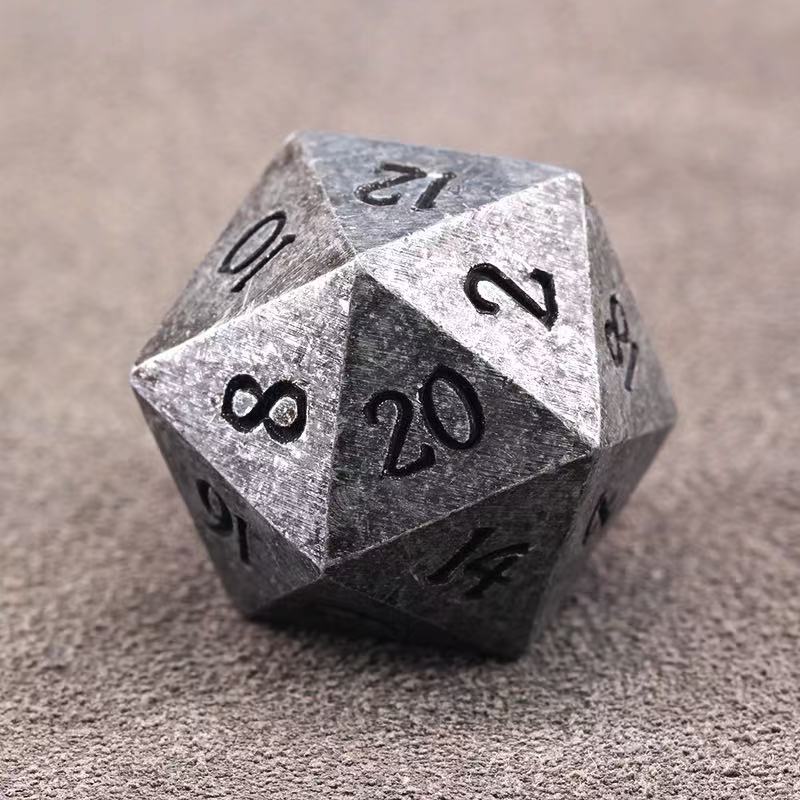 DIEACE D&D Vintage Solid Metal Dice