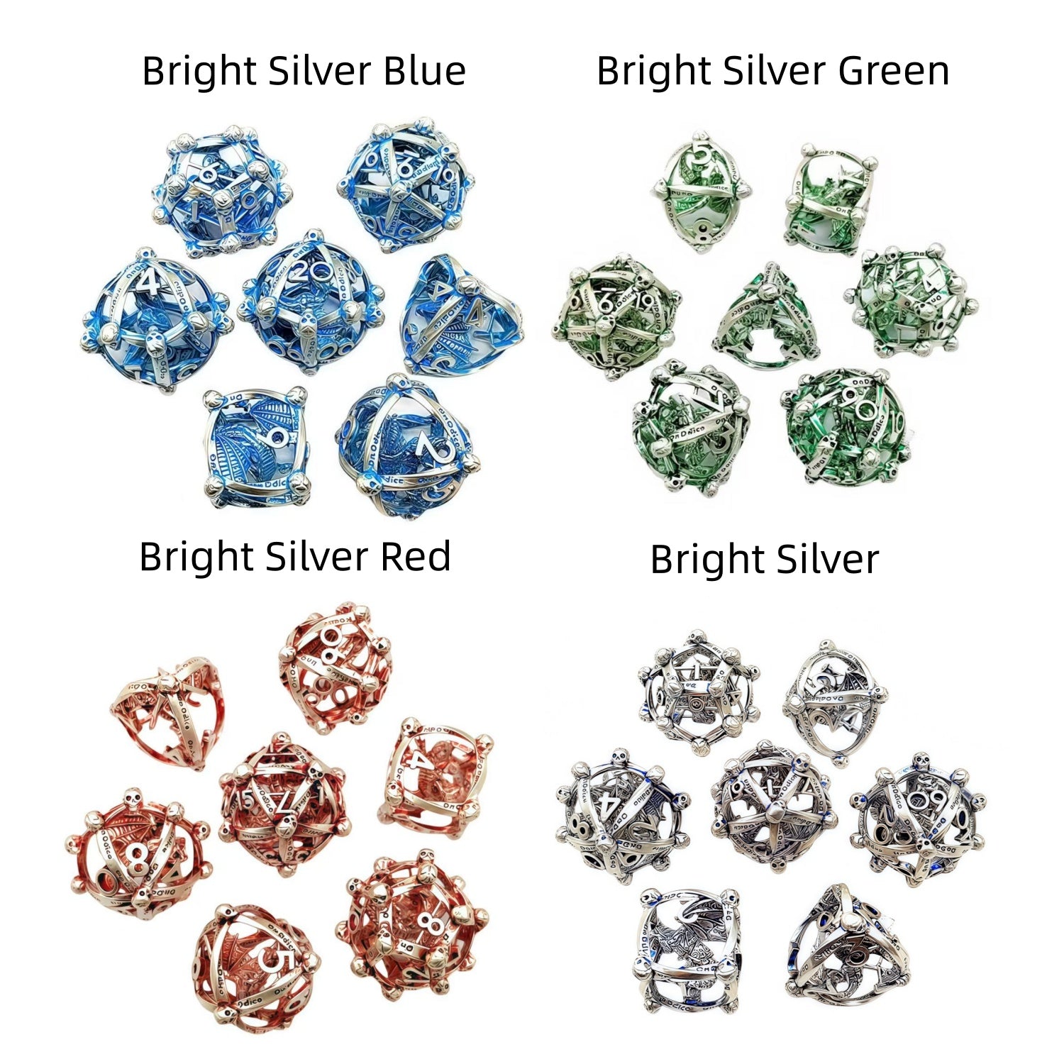 DIEACE D&D 3D Dragon Hollow Metal Dice