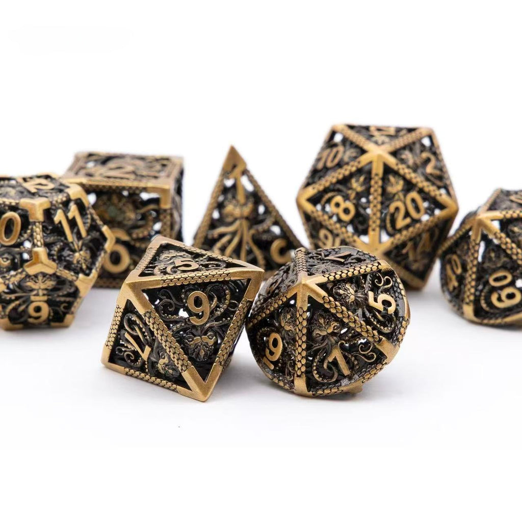 DIEACE C&C Octopus Hollow Metal Dice Set