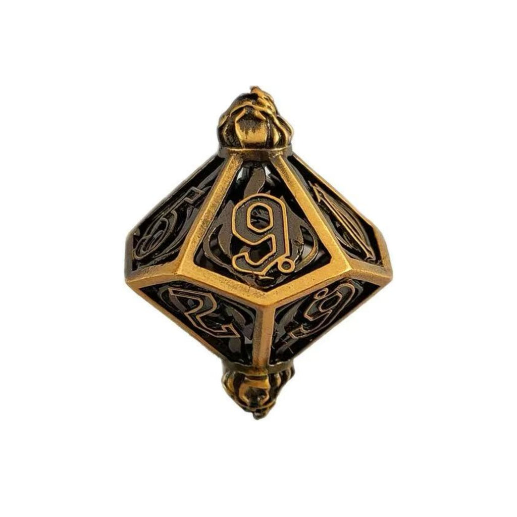 DIEACE D&D Flame Lantern Hollow Metal Dice
