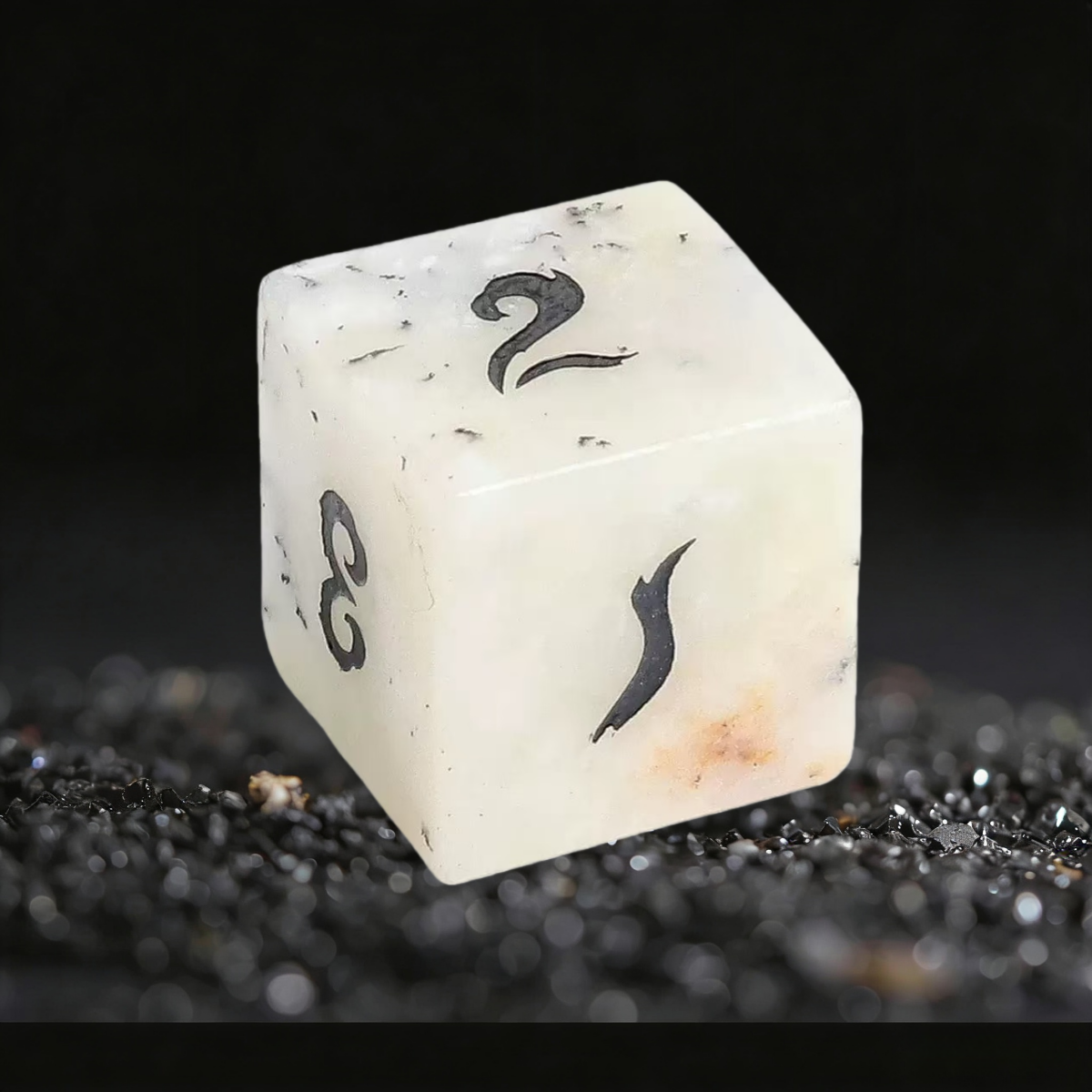 DIEACE D&D Aquatic Opal Gemstone Engraved Dice Set