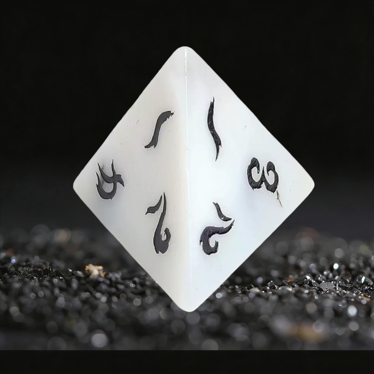 DIEACE D&D Aquatic Opal Gemstone Engraved Dice Set