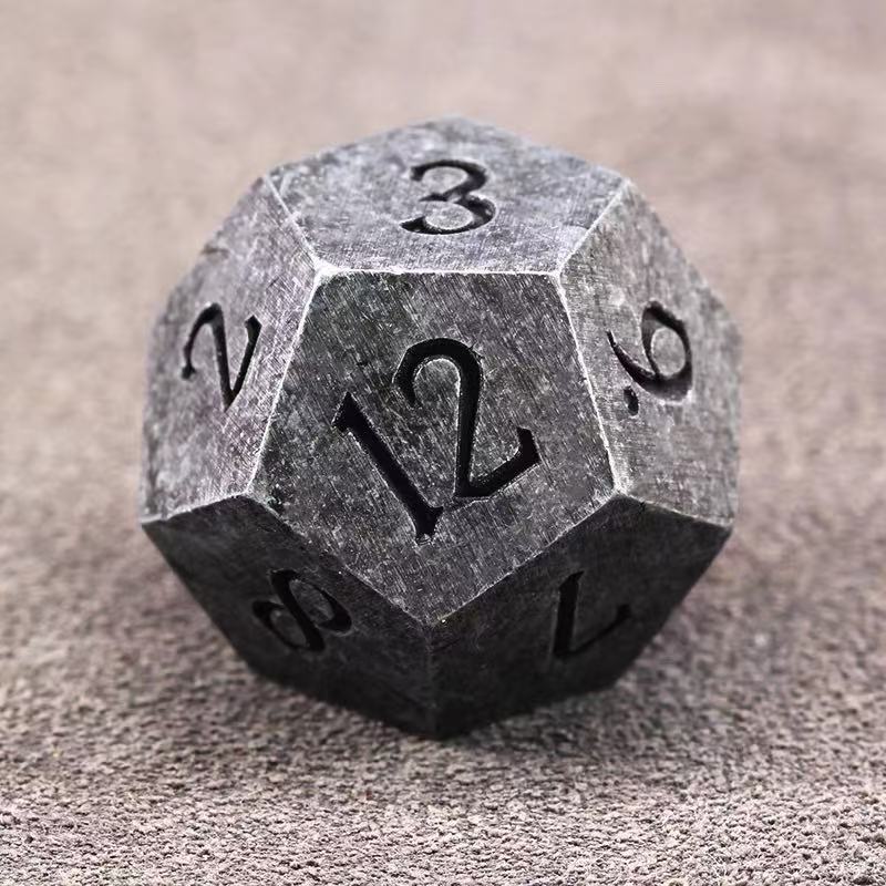 DIEACE D&D Vintage Solid Metal Dice