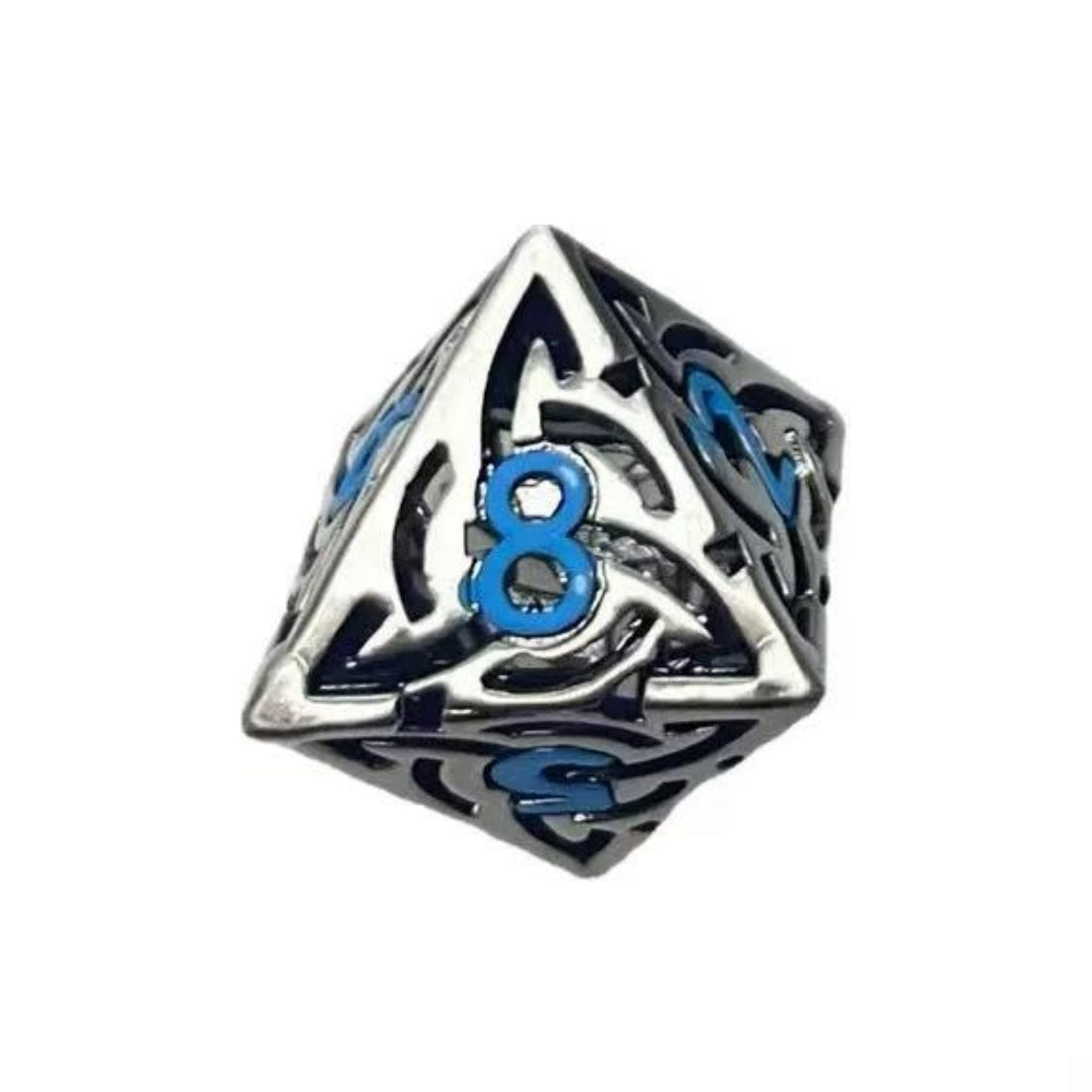 DIEACE D&D Patterned Hollow Metal Dice