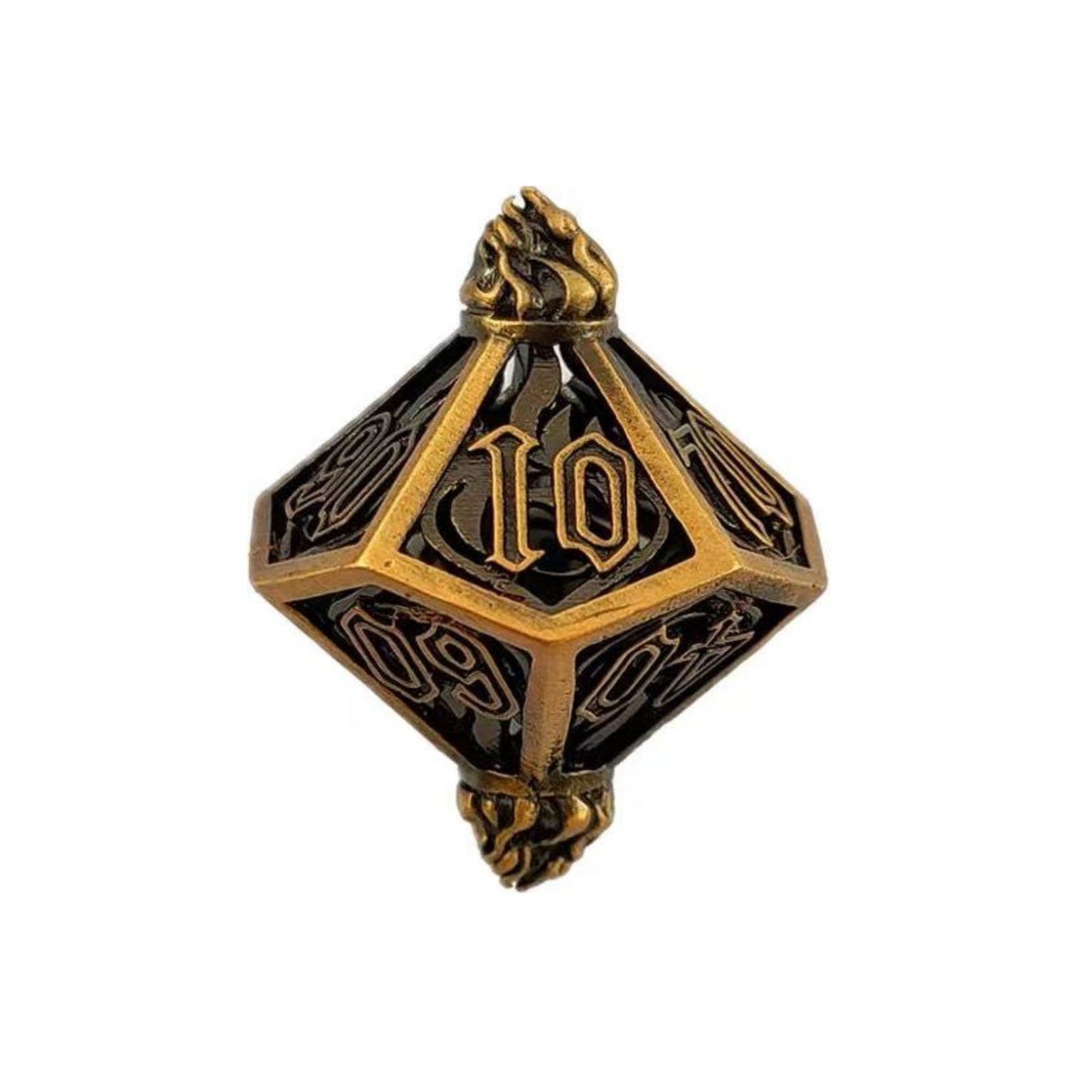DIEACE D&D Flame Lantern Hollow Metal Dice