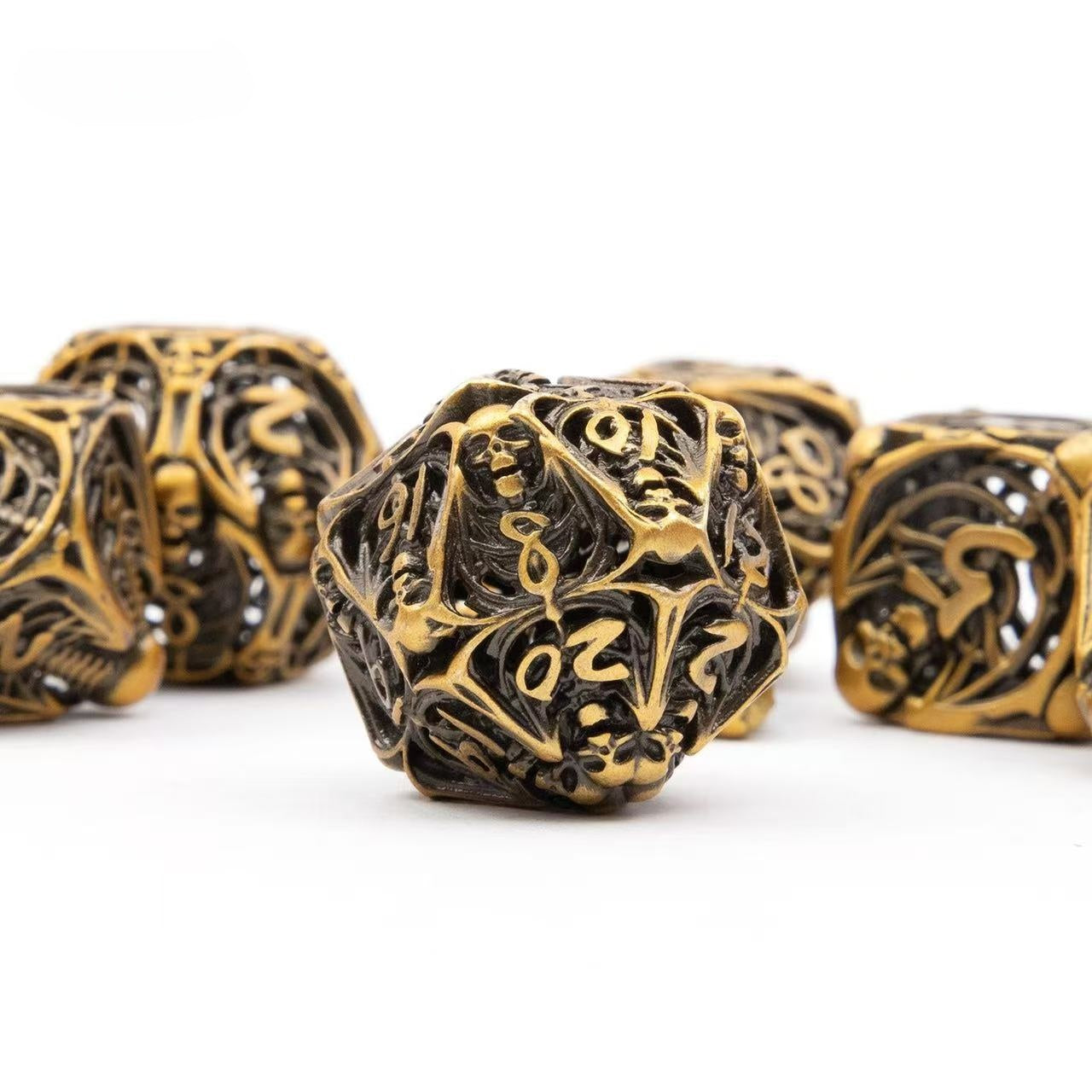 DIEACE D&D Skull Hollow Metal Dice