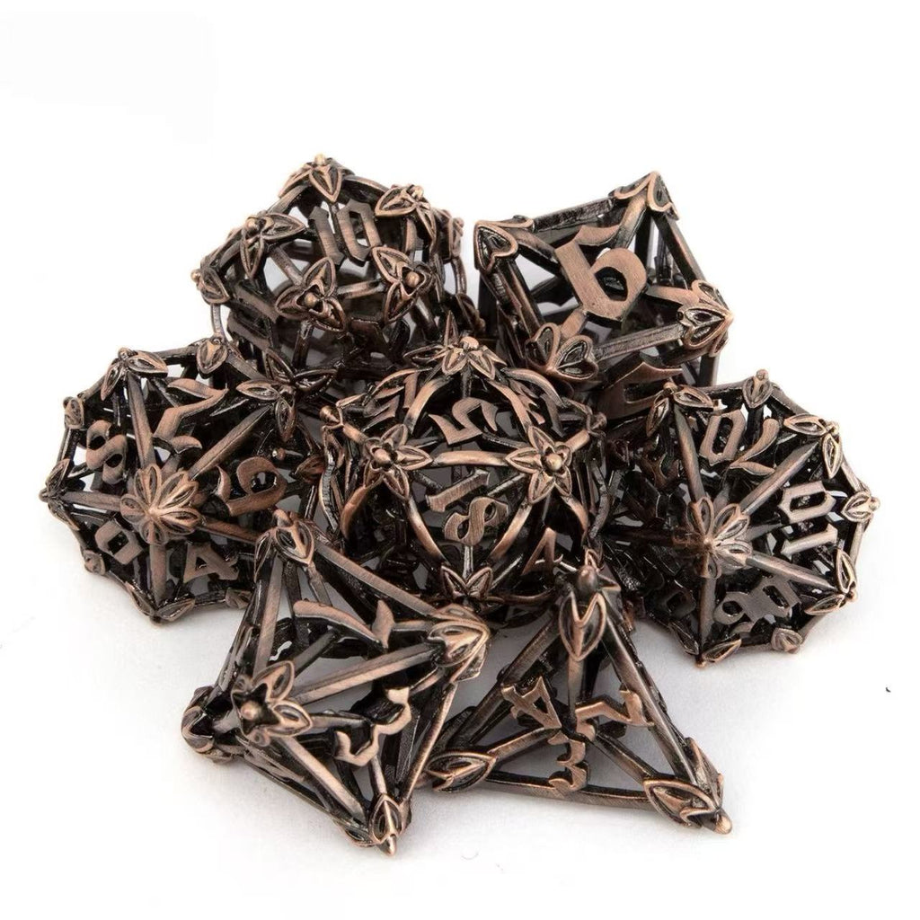 DIEACE D&D Ornate Hollow Metal Dice Set
