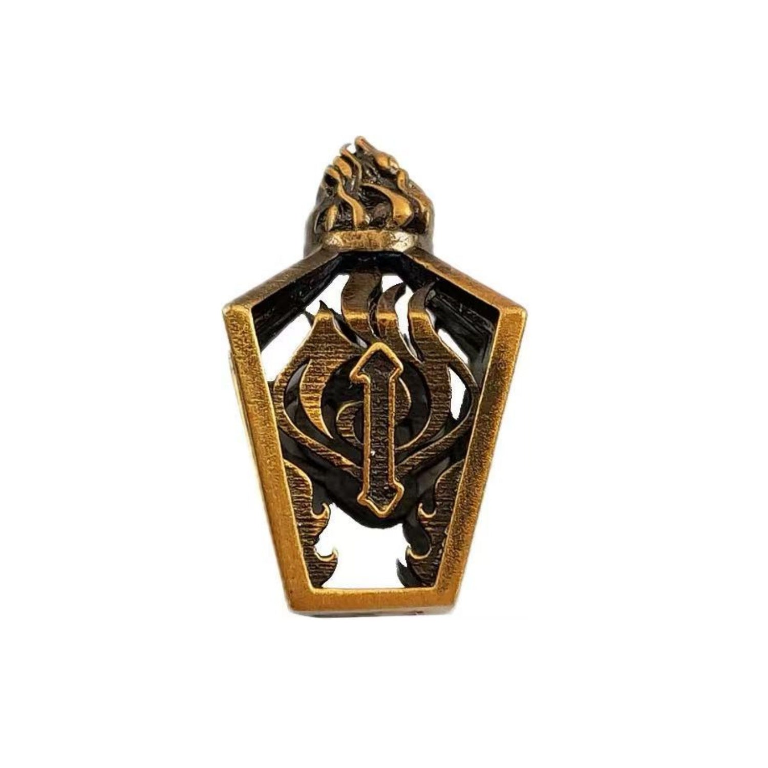 DIEACE D&D Flame Lantern Hollow Metal Dice