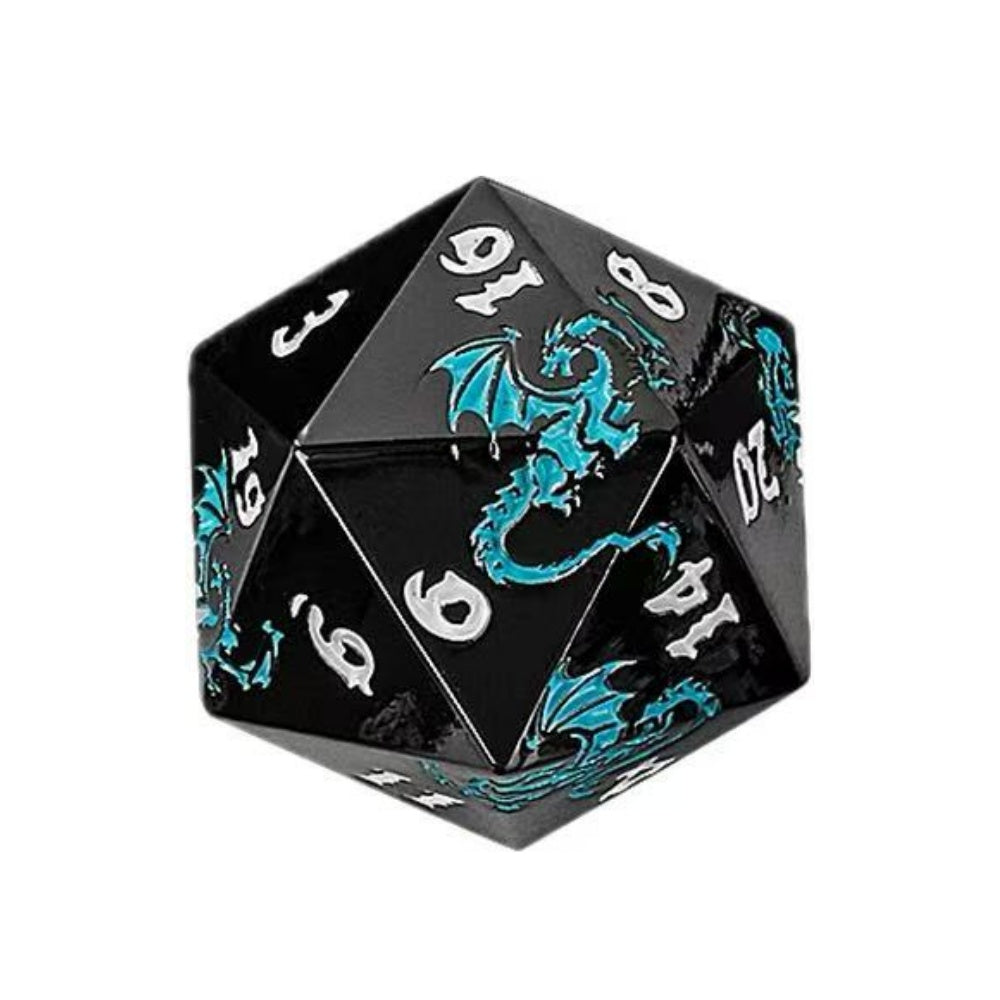 DIEACE D&D Colorful Flying Dragon Metal Dice Set