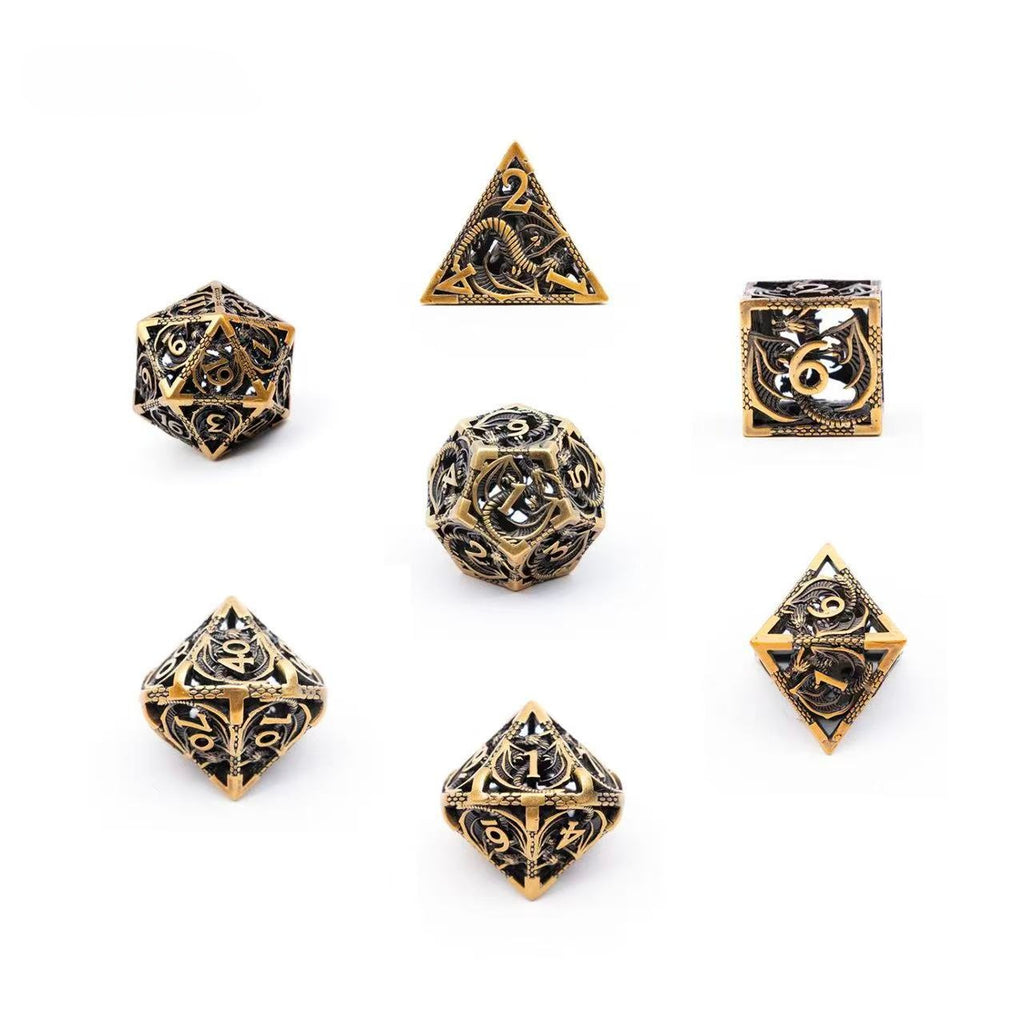 DIEACE D&D Dragon Hollow Metal Dice